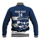 AFL Cats Football Custom Baseball Jacket Geelong Proud Indigenous Art - Aussie Hoodie