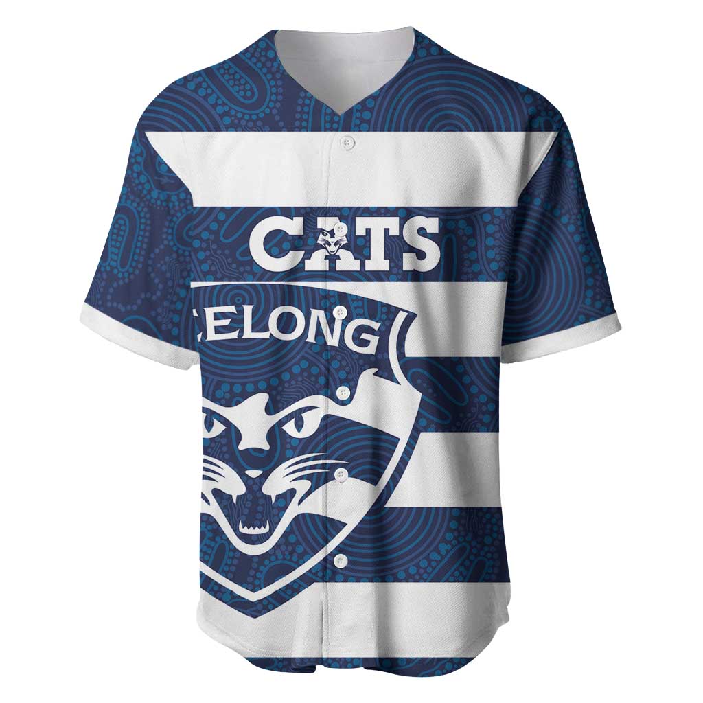 AFL Cats Football Custom Baseball Jersey Geelong Proud Indigenous Art - Aussie Hoodie