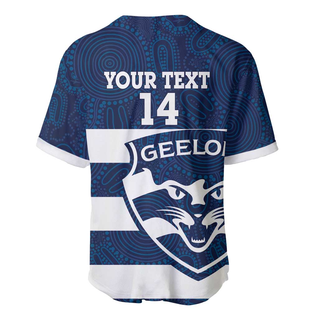 AFL Cats Football Custom Baseball Jersey Geelong Proud Indigenous Art - Aussie Hoodie
