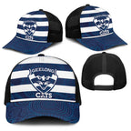 AFL Cats Football Baseball Net Cap Geelong Proud Indigenous Art - Aussie Hoodie