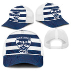 AFL Cats Football Baseball Net Cap Geelong Proud Indigenous Art - Aussie Hoodie