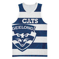 AFL Cats Football Custom Basketball Jersey Geelong Proud Indigenous Art - Aussie Hoodie