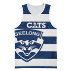 AFL Cats Football Custom Basketball Jersey Geelong Proud Indigenous Art - Aussie Hoodie