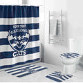 AFL Cats Football Custom Bathroom Set Geelong Proud Indigenous Art - Aussie Hoodie