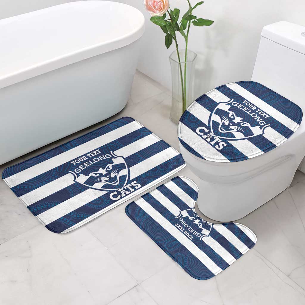 AFL Cats Football Custom Bathroom Set Geelong Proud Indigenous Art - Aussie Hoodie