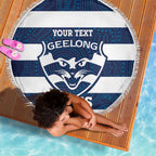 AFL Cats Football Custom Beach Blanket Geelong Proud Indigenous Art - Aussie Hoodie