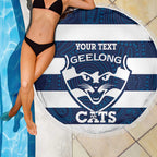 AFL Cats Football Custom Beach Blanket Geelong Proud Indigenous Art - Aussie Hoodie