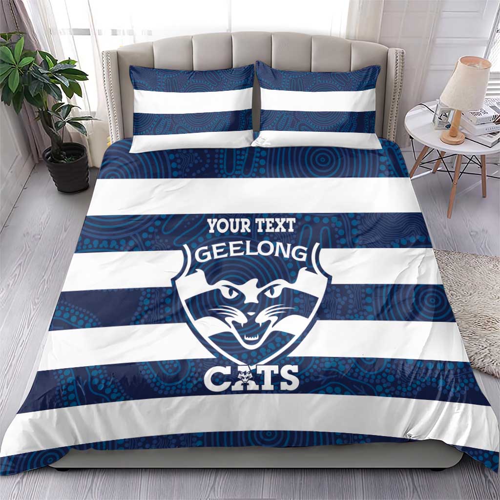 AFL Cats Football Custom Bedding Set Geelong Proud Indigenous Art - Aussie Hoodie