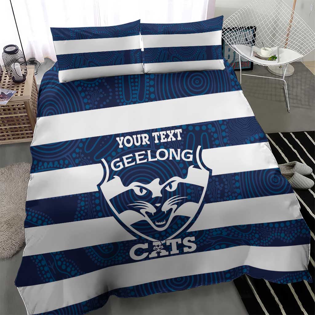 AFL Cats Football Custom Bedding Set Geelong Proud Indigenous Art - Aussie Hoodie