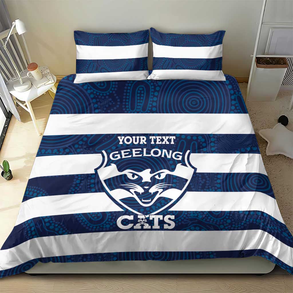 AFL Cats Football Custom Bedding Set Geelong Proud Indigenous Art - Aussie Hoodie