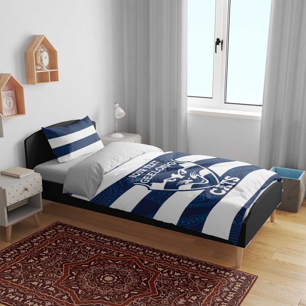 AFL Cats Football Custom Bedding Set Geelong Proud Indigenous Art - Aussie Hoodie