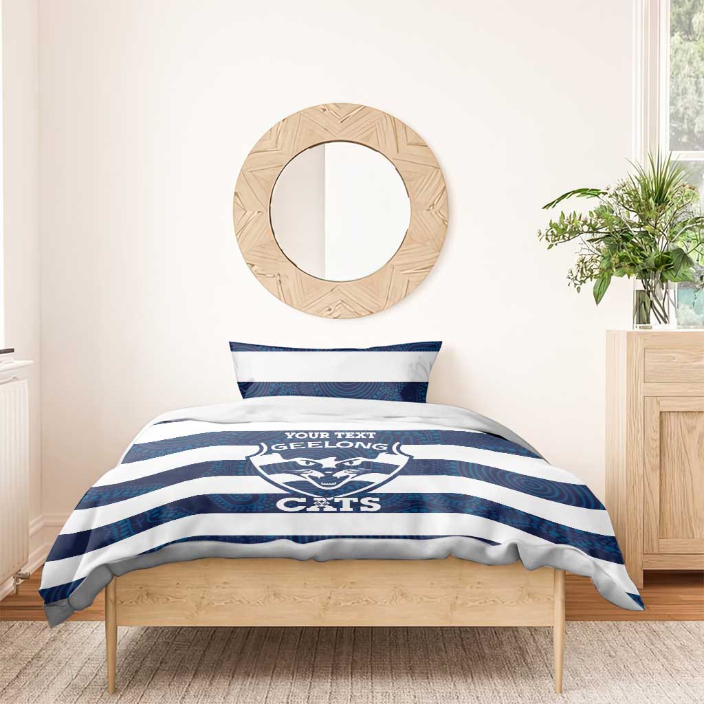AFL Cats Football Custom Bedding Set Geelong Proud Indigenous Art - Aussie Hoodie