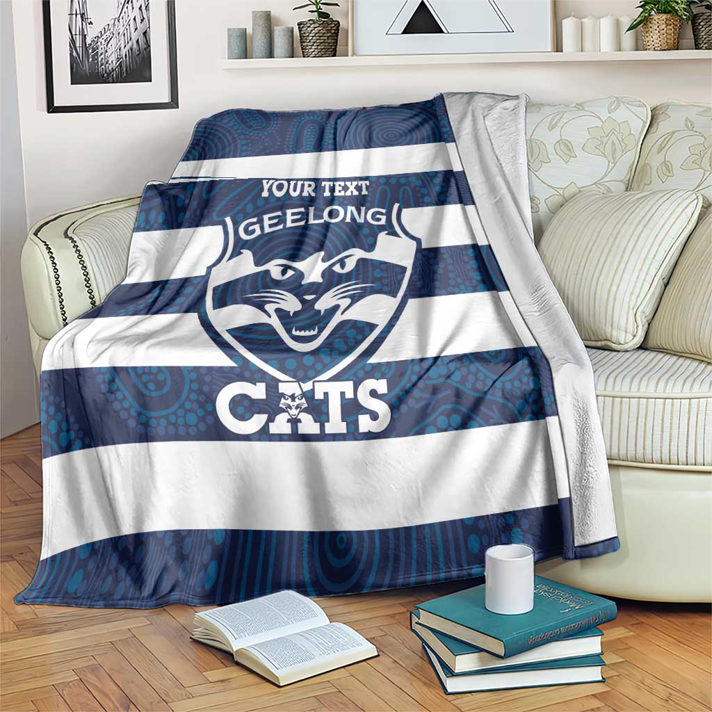 AFL Cats Football Custom Blanket Geelong Proud Indigenous Art - Aussie Hoodie