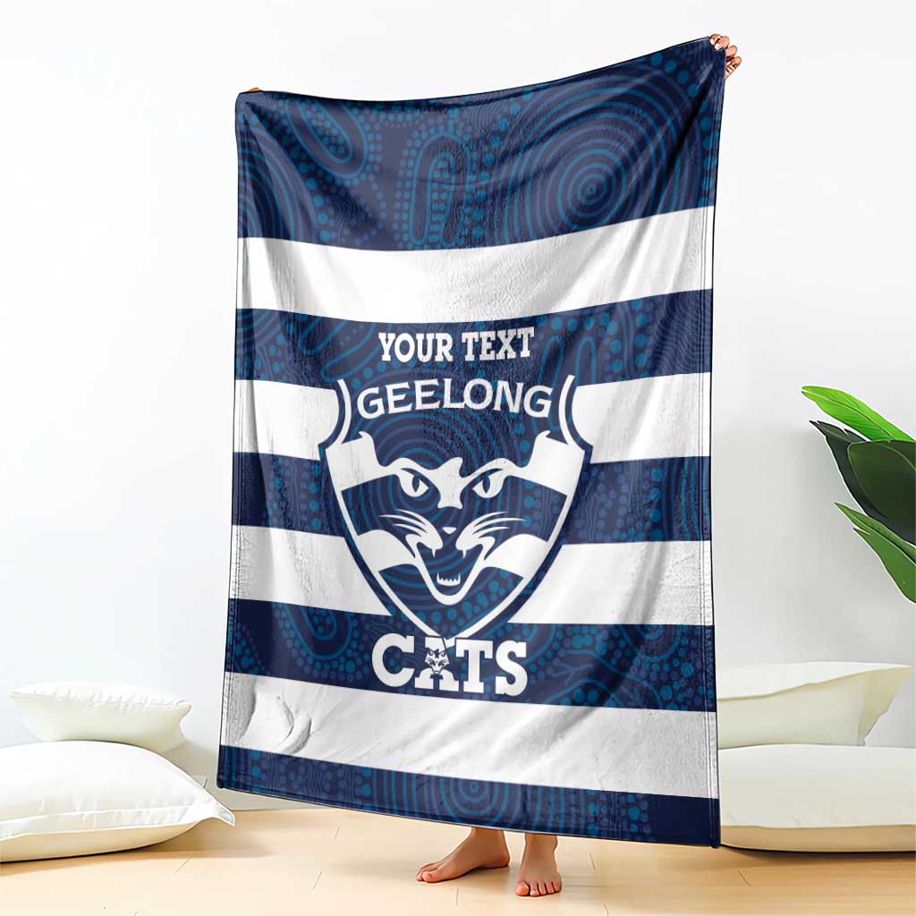 AFL Cats Football Custom Blanket Geelong Proud Indigenous Art - Aussie Hoodie