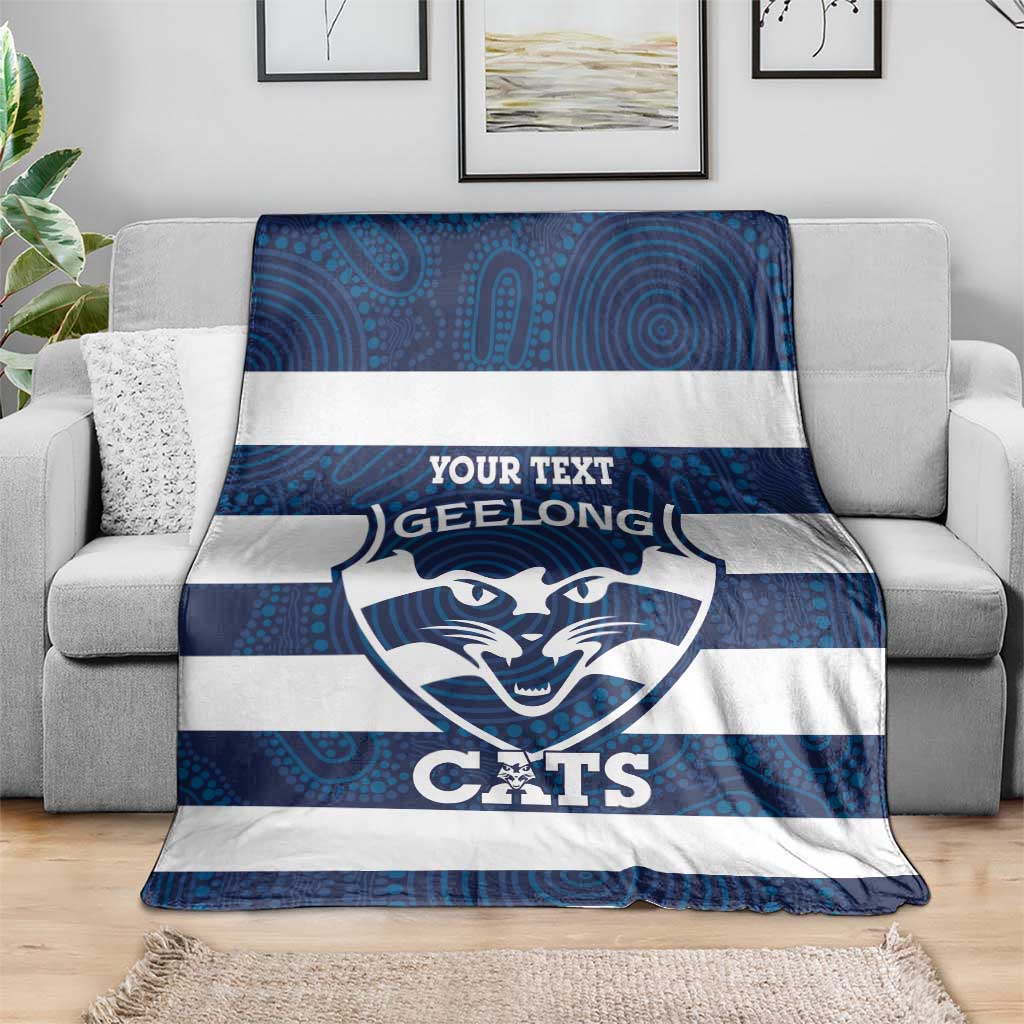AFL Cats Football Custom Blanket Geelong Proud Indigenous Art - Aussie Hoodie
