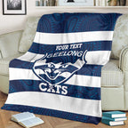 AFL Cats Football Custom Blanket Geelong Proud Indigenous Art - Aussie Hoodie