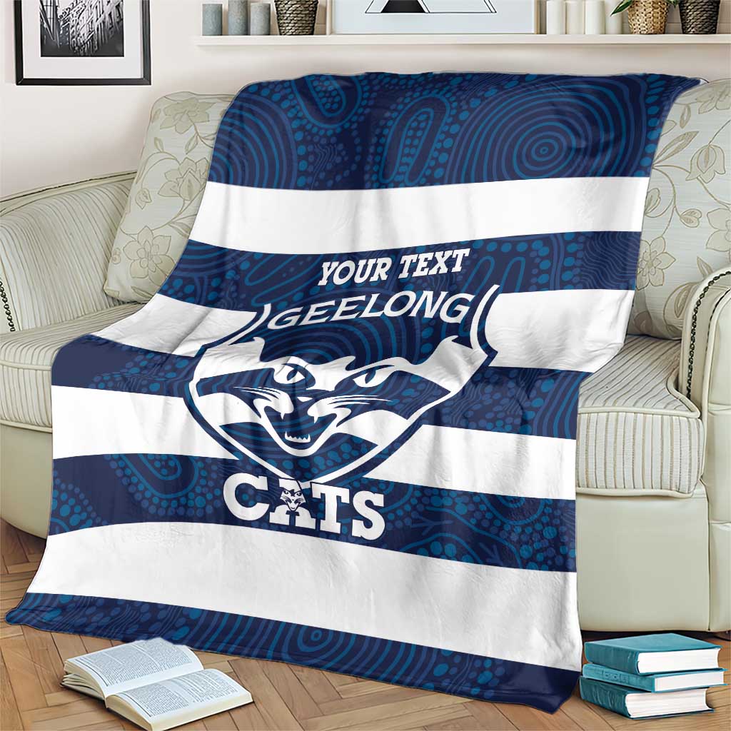 AFL Cats Football Custom Blanket Geelong Proud Indigenous Art - Aussie Hoodie
