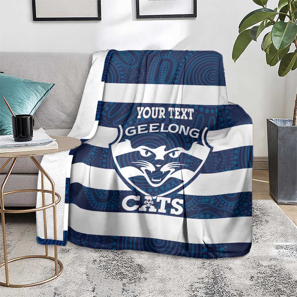AFL Cats Football Custom Blanket Geelong Proud Indigenous Art - Aussie Hoodie