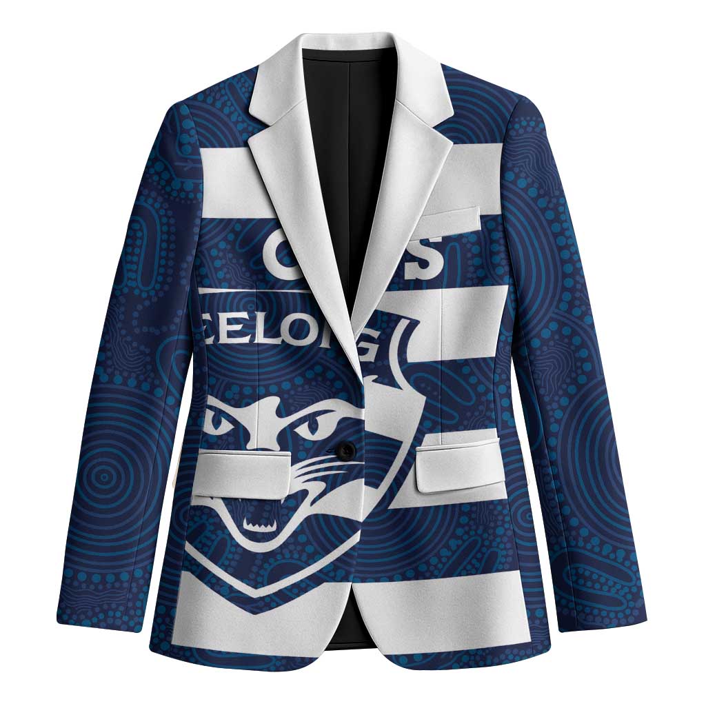 AFL Cats Football Custom Blazer Geelong Proud Indigenous Art - Aussie Hoodie