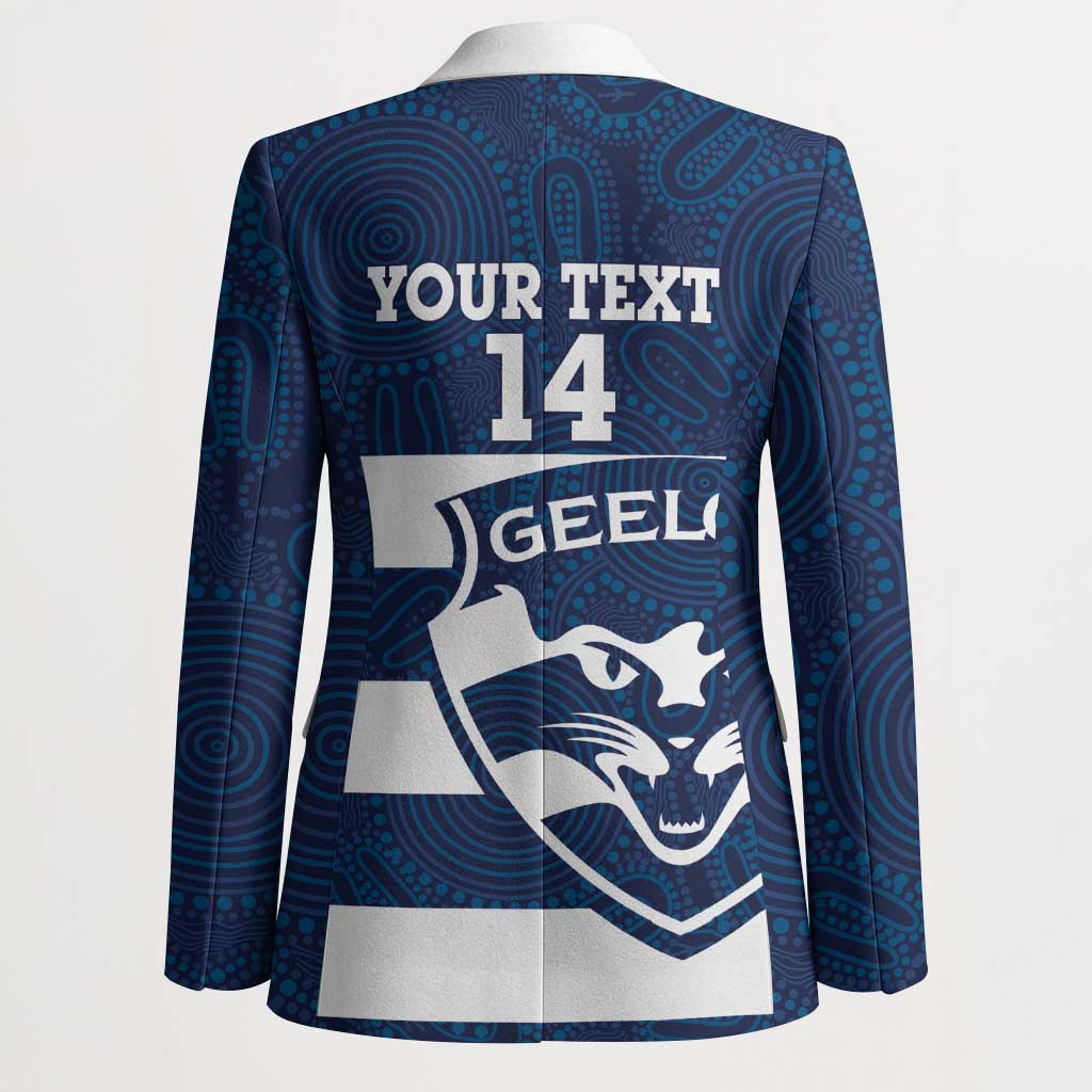 AFL Cats Football Custom Blazer Geelong Proud Indigenous Art - Aussie Hoodie