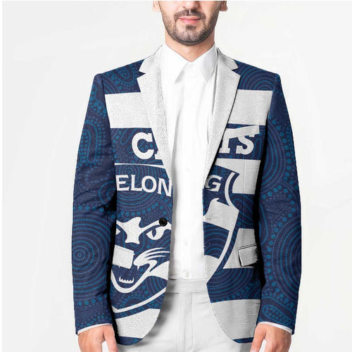 AFL Cats Football Custom Blazer Geelong Proud Indigenous Art - Aussie Hoodie