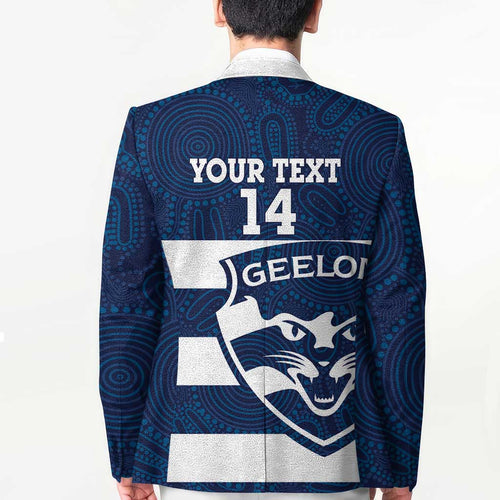 AFL Cats Football Custom Blazer Geelong Proud Indigenous Art - Aussie Hoodie