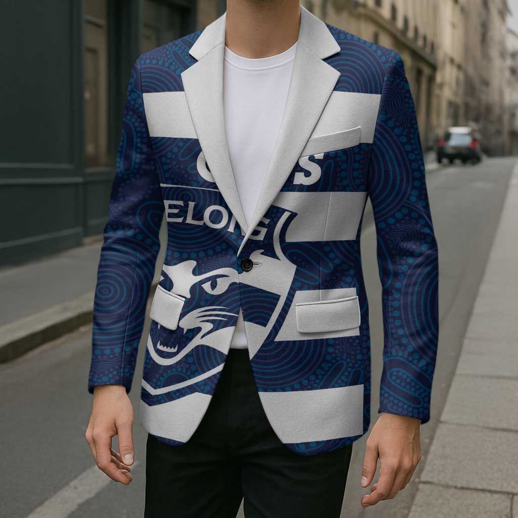 AFL Cats Football Custom Blazer Geelong Proud Indigenous Art - Aussie Hoodie