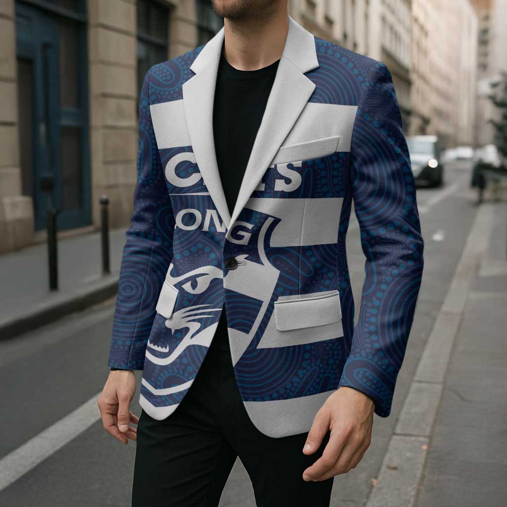 AFL Cats Football Custom Blazer Geelong Proud Indigenous Art - Aussie Hoodie