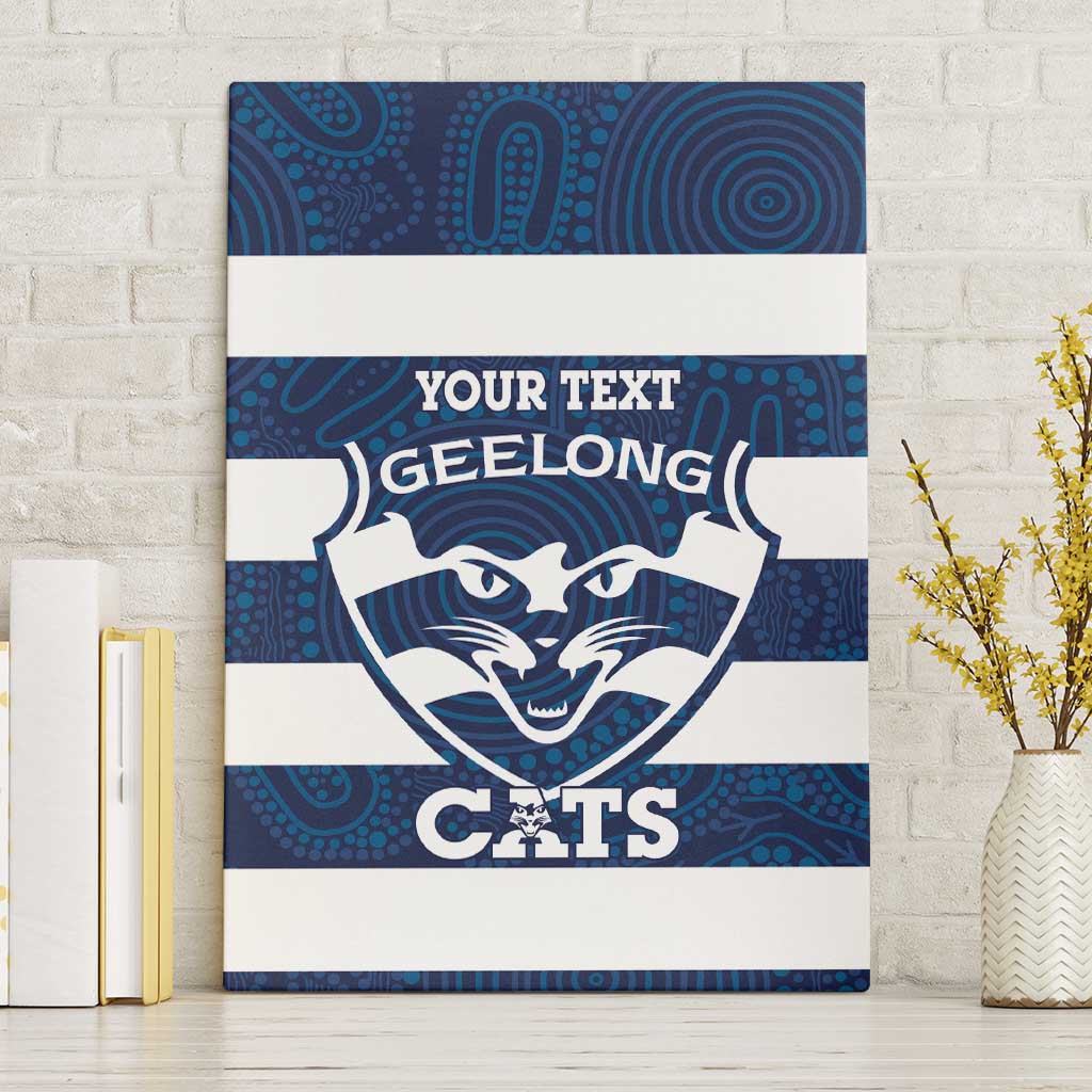 AFL Cats Football Custom Canvas Wall Art Geelong Proud Indigenous Art - Aussie Hoodie