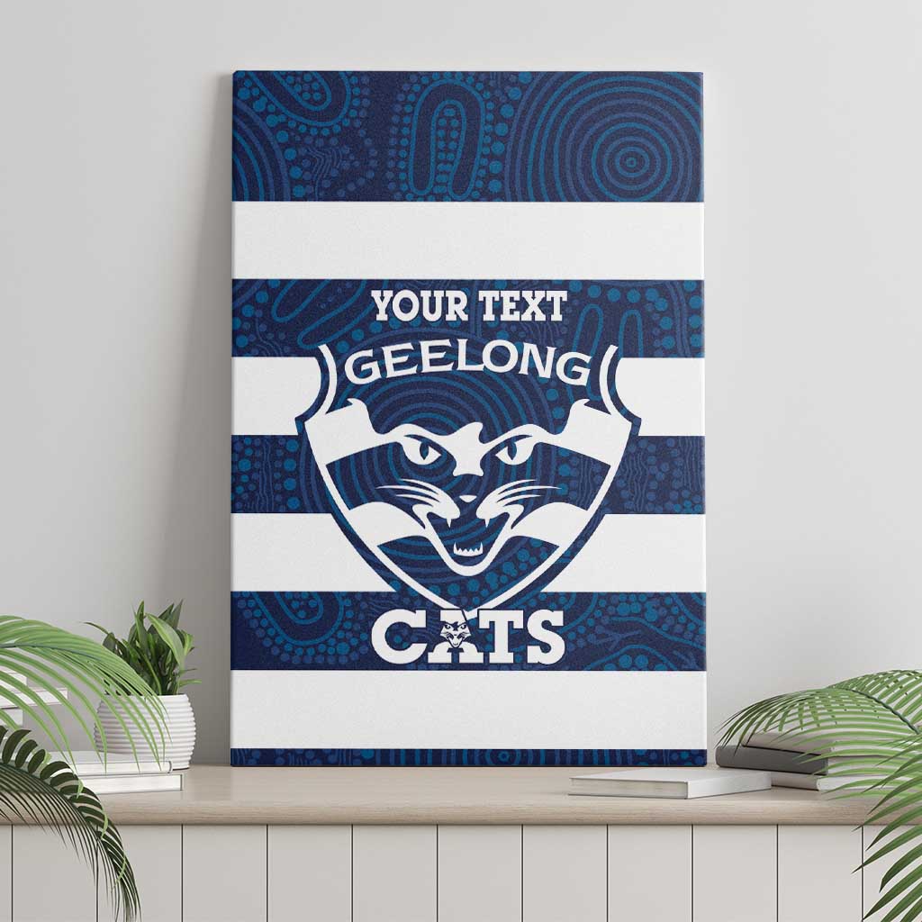 AFL Cats Football Custom Canvas Wall Art Geelong Proud Indigenous Art - Aussie Hoodie