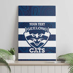 AFL Cats Football Custom Canvas Wall Art Geelong Proud Indigenous Art - Aussie Hoodie