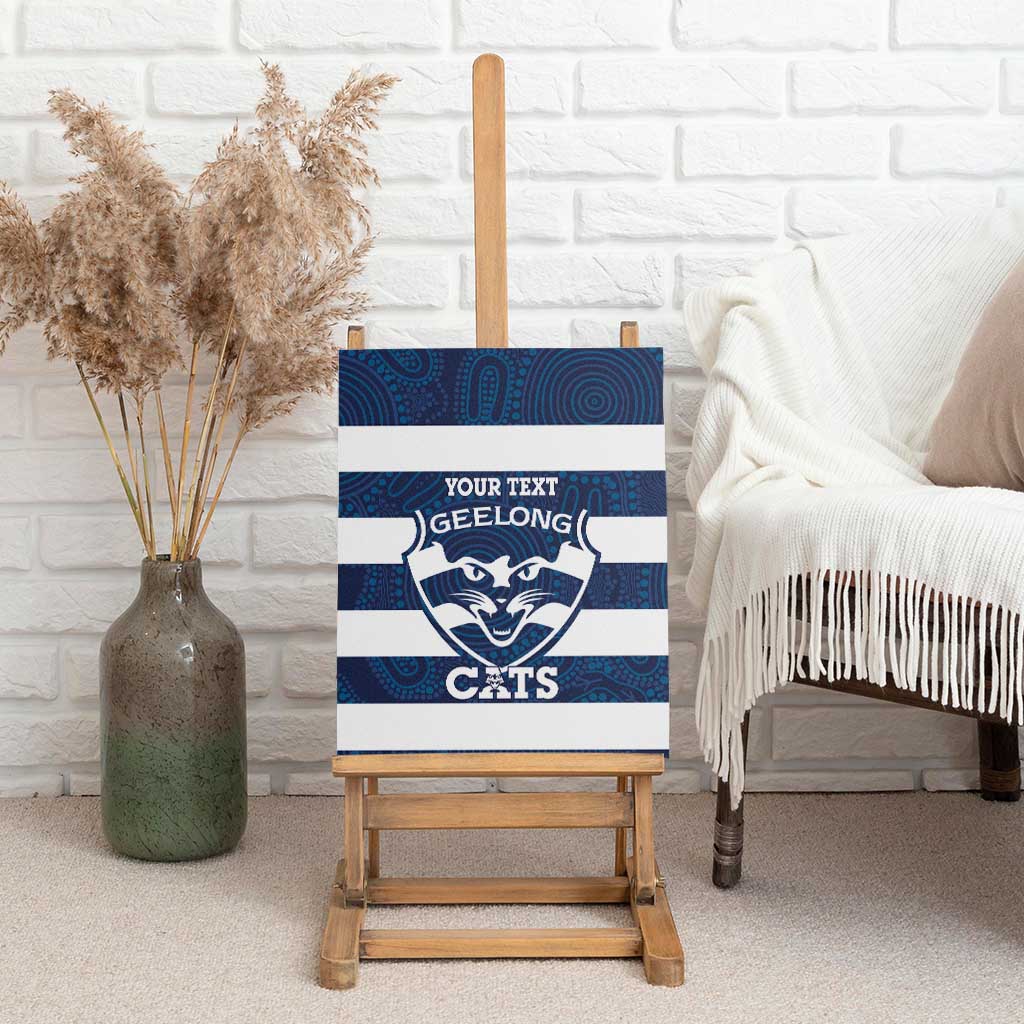 AFL Cats Football Custom Canvas Wall Art Geelong Proud Indigenous Art - Aussie Hoodie