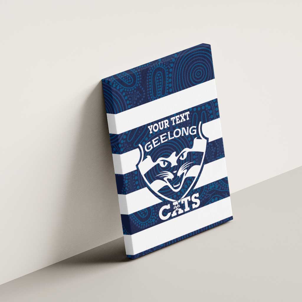 AFL Cats Football Custom Canvas Wall Art Geelong Proud Indigenous Art - Aussie Hoodie