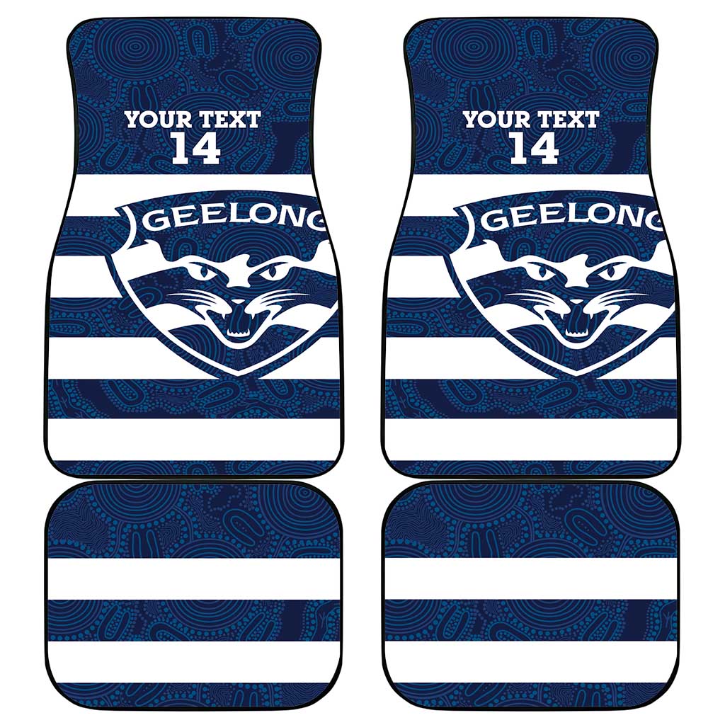 AFL Cats Football Custom Car Mats Geelong Proud Indigenous Art - Aussie Hoodie