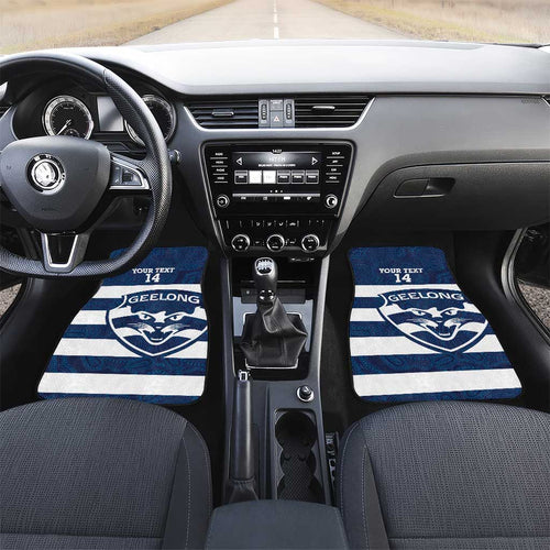 AFL Cats Football Custom Car Mats Geelong Proud Indigenous Art - Aussie Hoodie