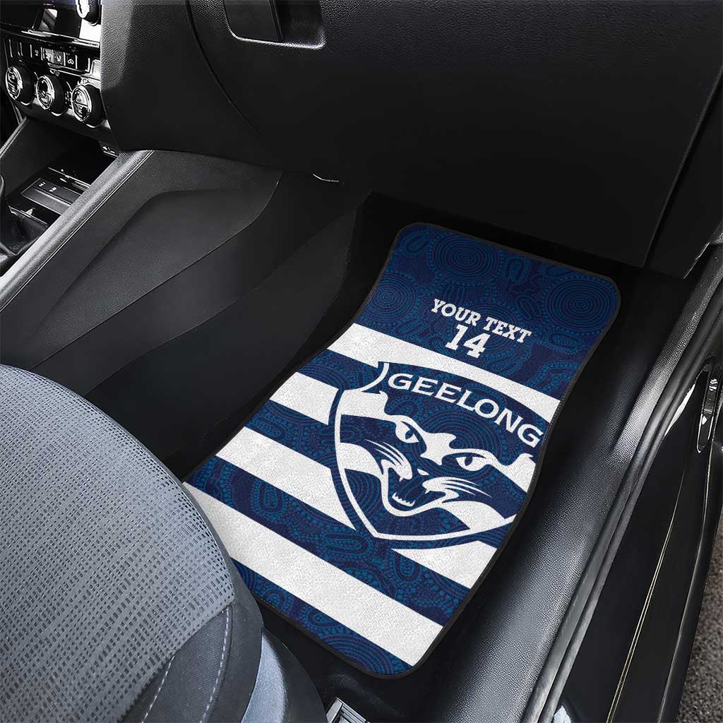 AFL Cats Football Custom Car Mats Geelong Proud Indigenous Art - Aussie Hoodie