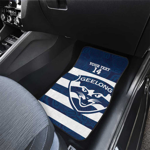 AFL Cats Football Custom Car Mats Geelong Proud Indigenous Art - Aussie Hoodie