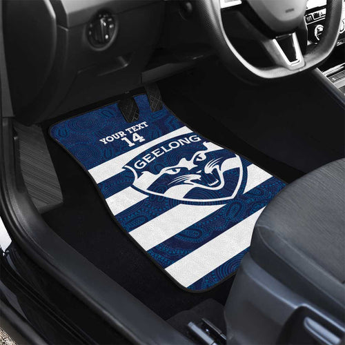 AFL Cats Football Custom Car Mats Geelong Proud Indigenous Art - Aussie Hoodie