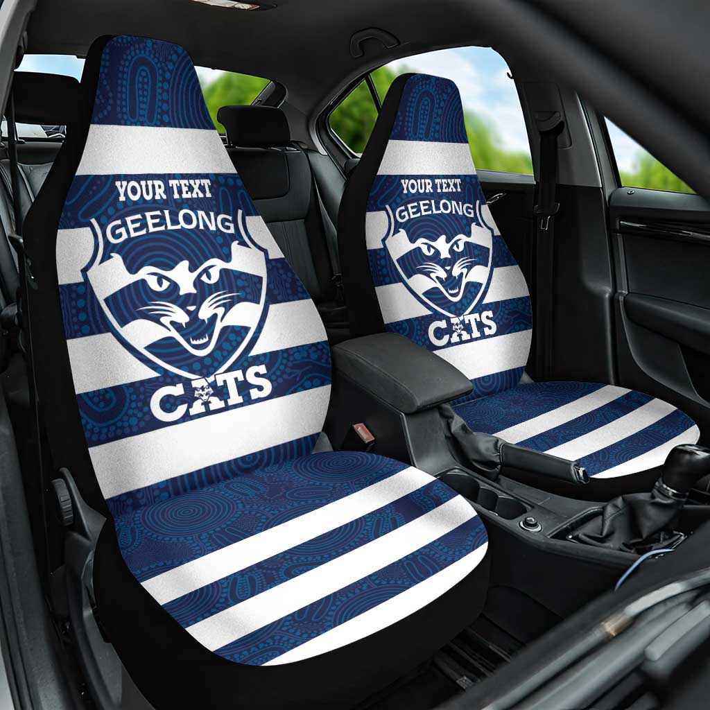 AFL Cats Football Custom Car Seat Cover Geelong Proud Indigenous Art - Aussie Hoodie
