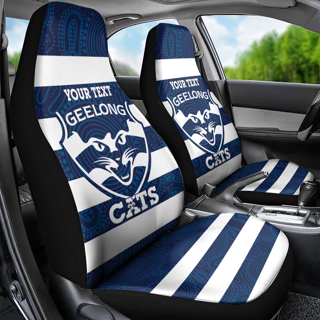 AFL Cats Football Custom Car Seat Cover Geelong Proud Indigenous Art - Aussie Hoodie