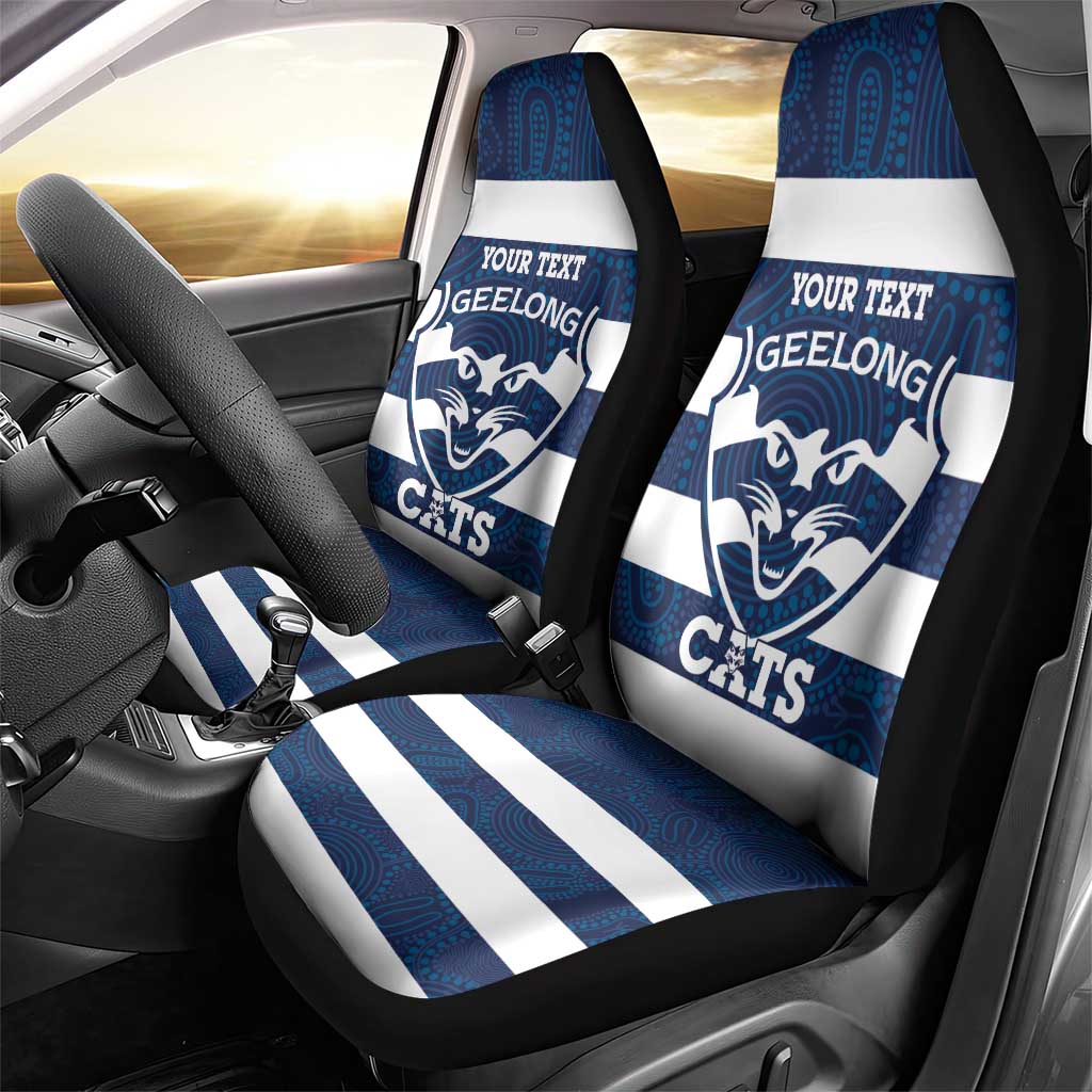 AFL Cats Football Custom Car Seat Cover Geelong Proud Indigenous Art - Aussie Hoodie