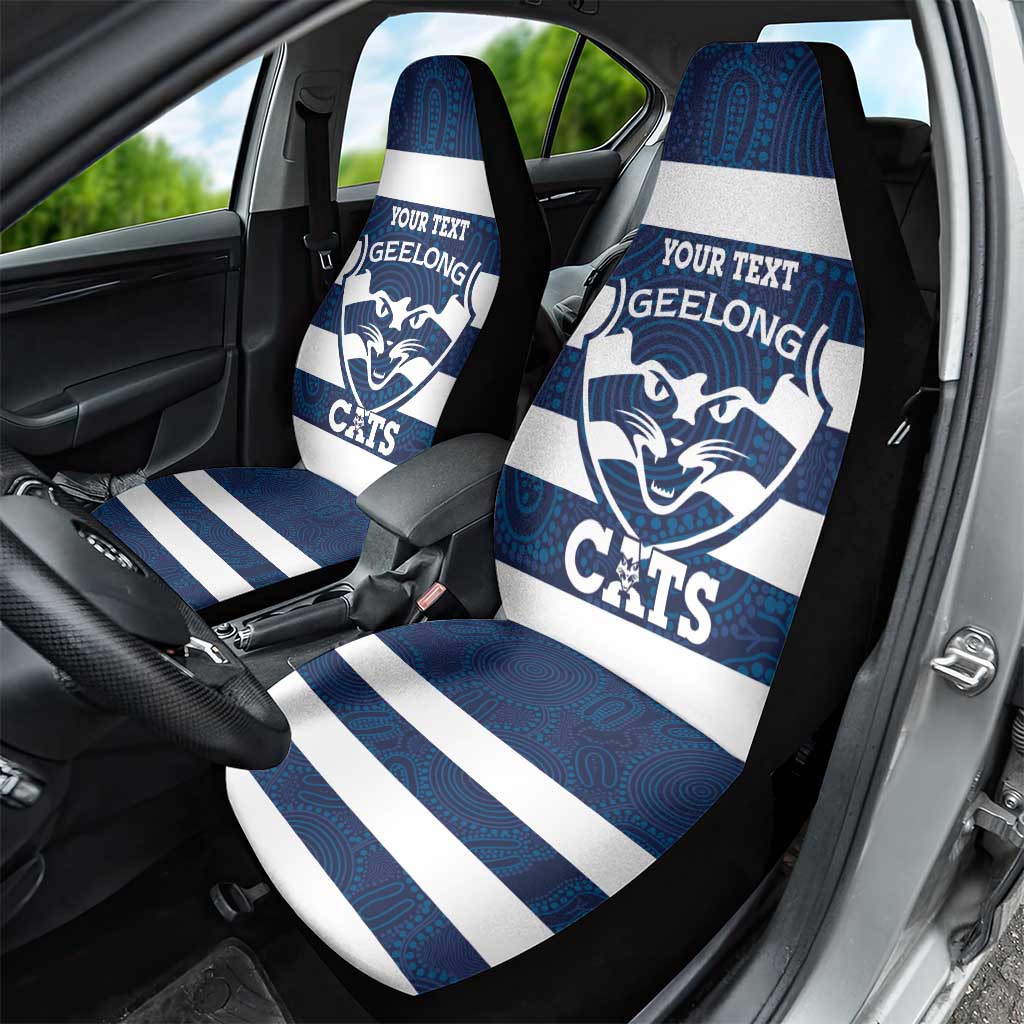 AFL Cats Football Custom Car Seat Cover Geelong Proud Indigenous Art - Aussie Hoodie