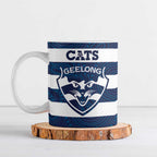 AFL Cats Football Custom Ceramic Mug Geelong Proud Indigenous Art - Aussie Hoodie