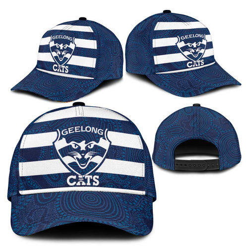 AFL Cats Football Classic Cap Geelong Proud Indigenous Art - Aussie Hoodie