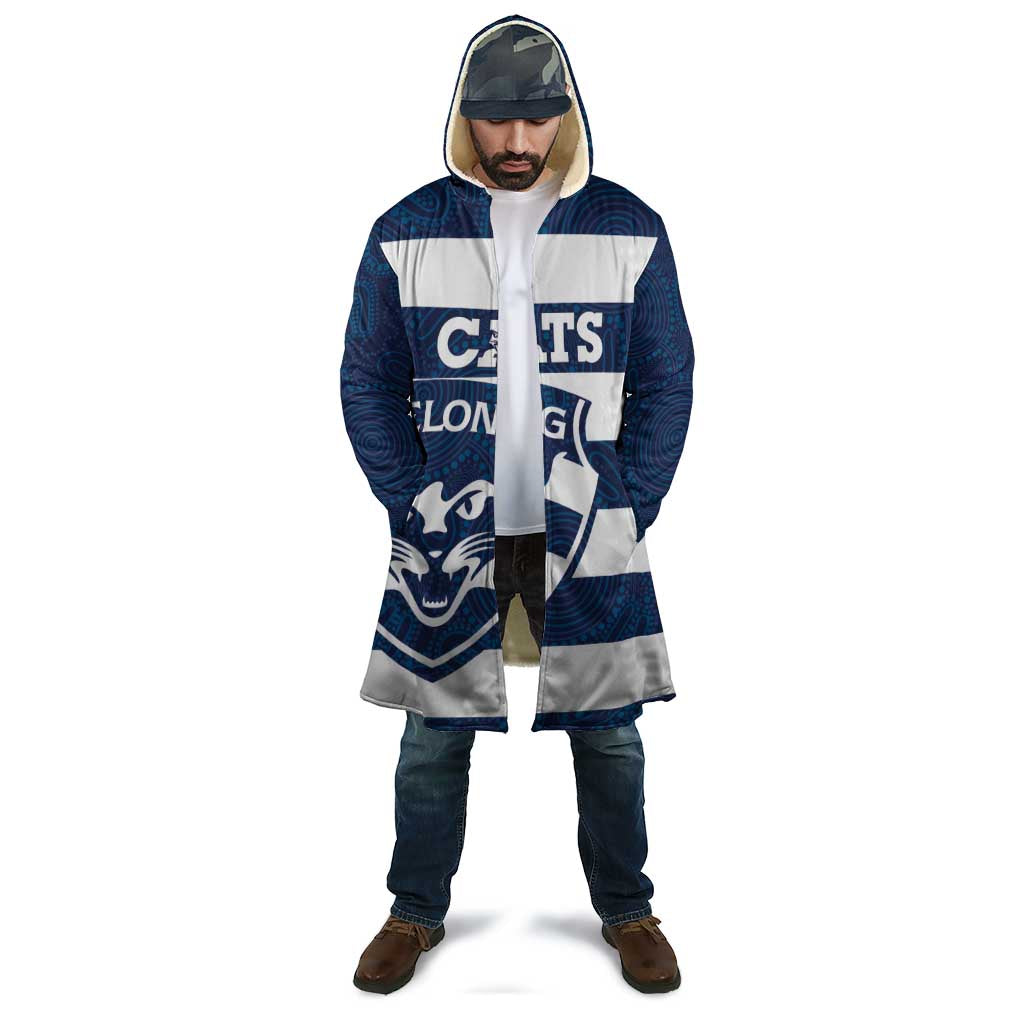 AFL Cats Football Custom Cloak Geelong Proud Indigenous Art - Aussie Hoodie