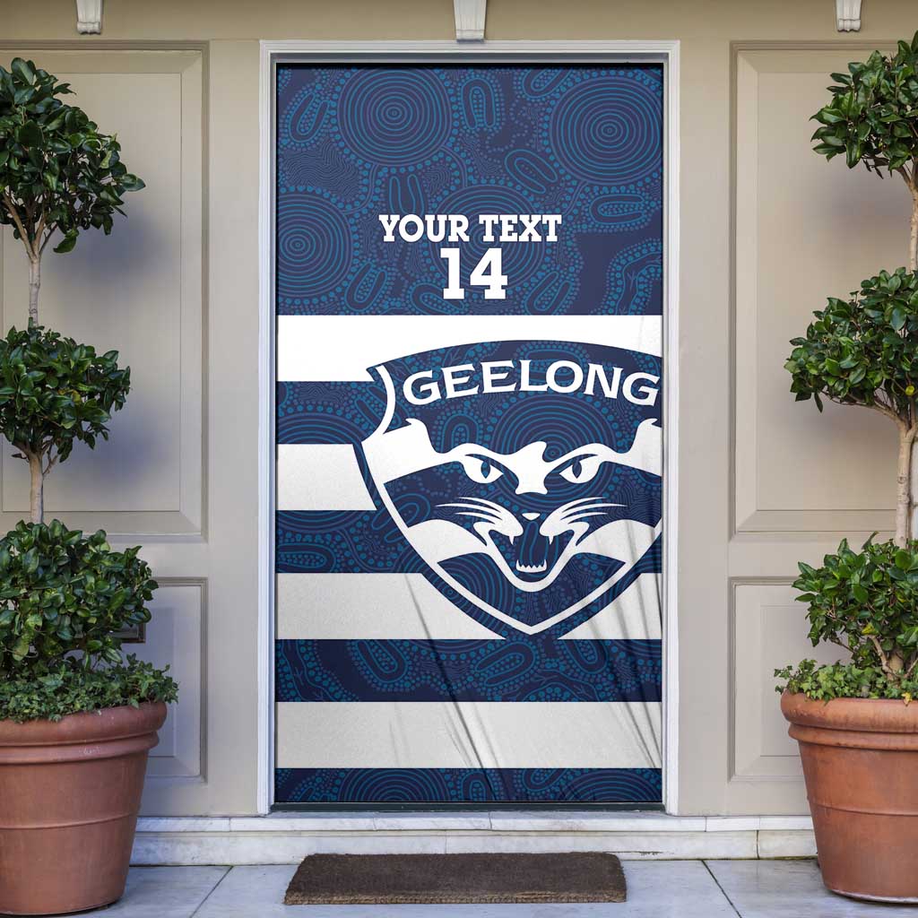 AFL Cats Football Custom Door Cover Geelong Proud Indigenous Art - Aussie Hoodie