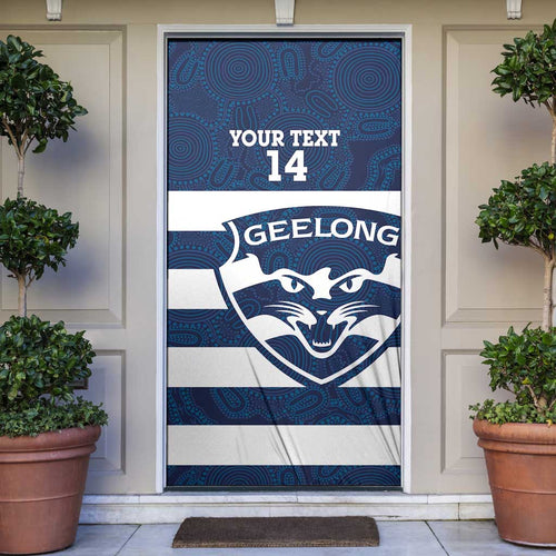 AFL Cats Football Custom Door Cover Geelong Proud Indigenous Art - Aussie Hoodie