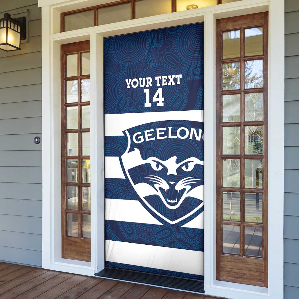 AFL Cats Football Custom Door Cover Geelong Proud Indigenous Art - Aussie Hoodie
