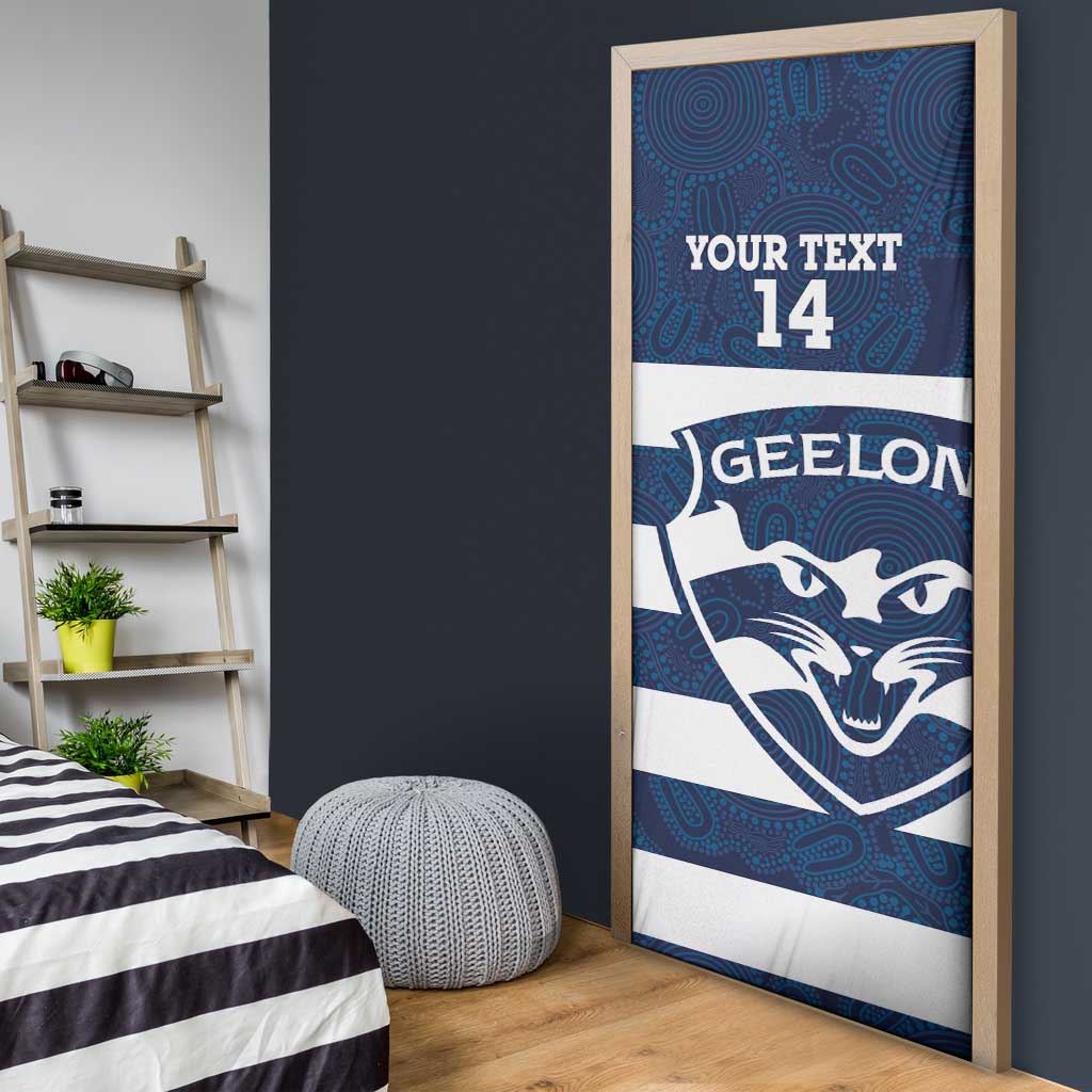 AFL Cats Football Custom Door Cover Geelong Proud Indigenous Art - Aussie Hoodie