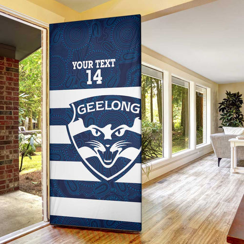 AFL Cats Football Custom Door Cover Geelong Proud Indigenous Art - Aussie Hoodie